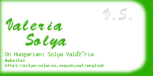valeria solya business card